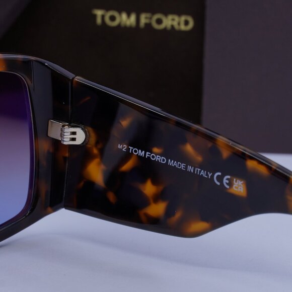 Tom Ford FT1036 56F Raven Aviator Sunglasses - Havana/Brown